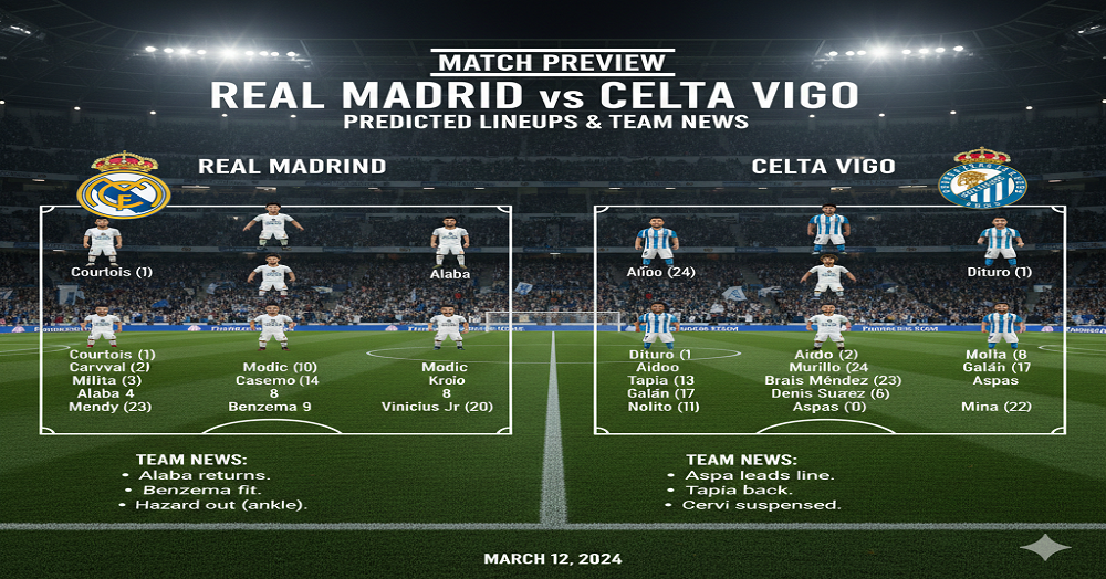 Real Madrid vs Celta Vigo